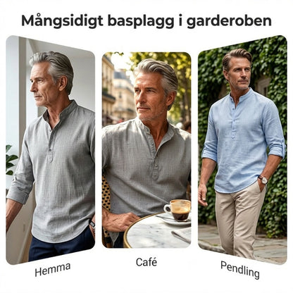 Long Sleeve Cotton Linen Men's Shirt