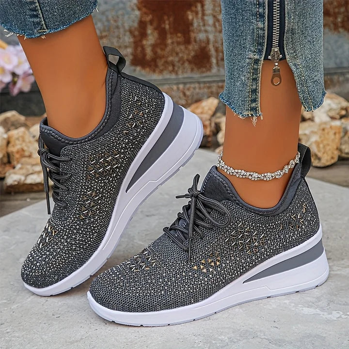 Stylish Breathable Strass Sneakers