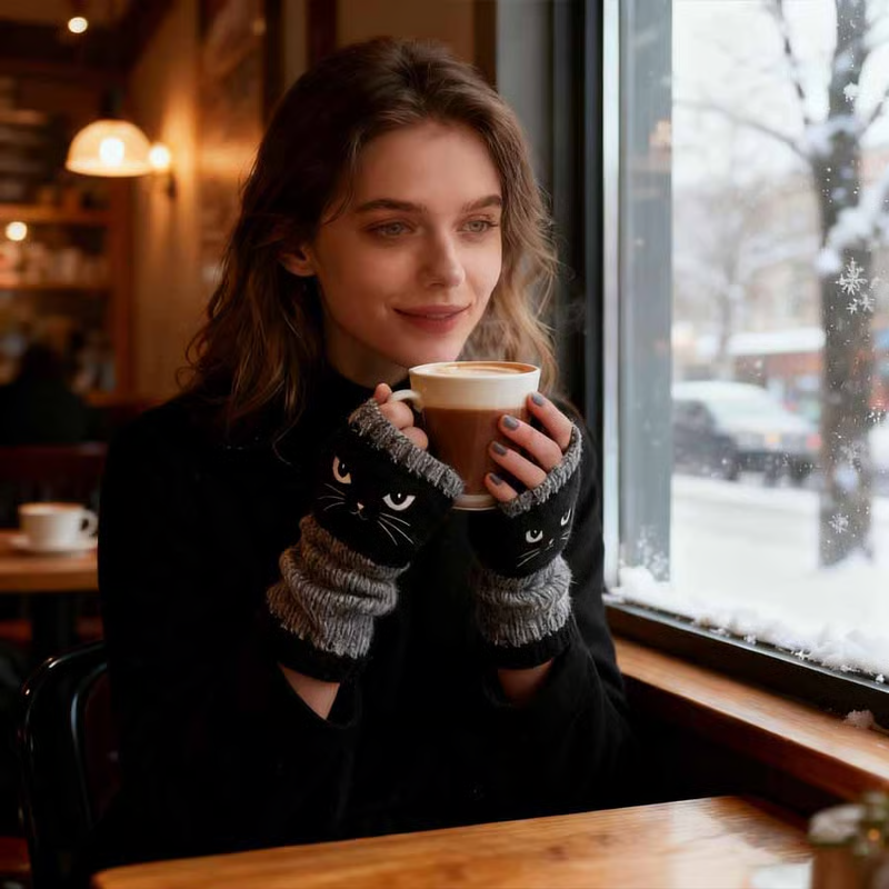 WarmWhiskers Fingerless Gloves