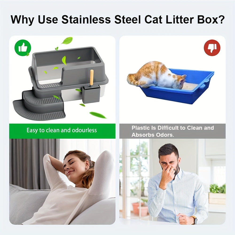 PawStep Stainless Litter Pan