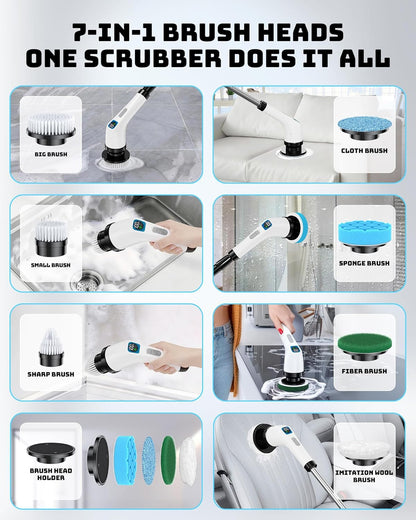 Electric Spin Scrubber 7 Brush Heads