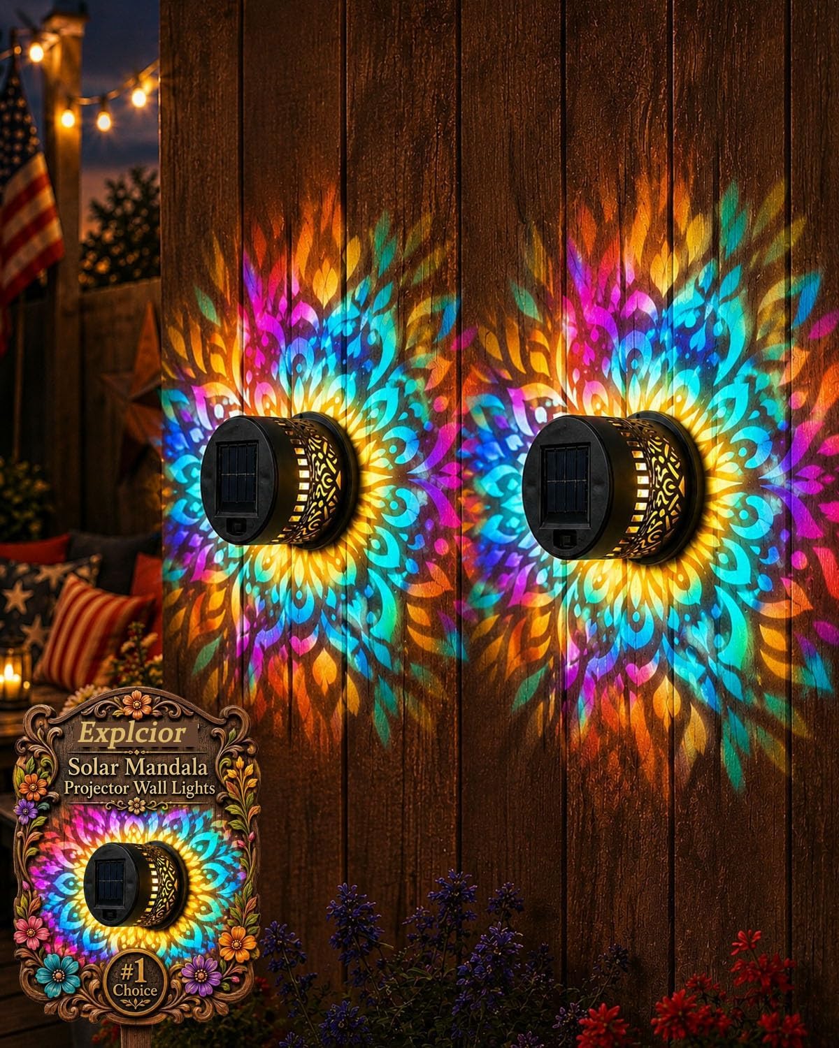 Solar Mandala Wall Light