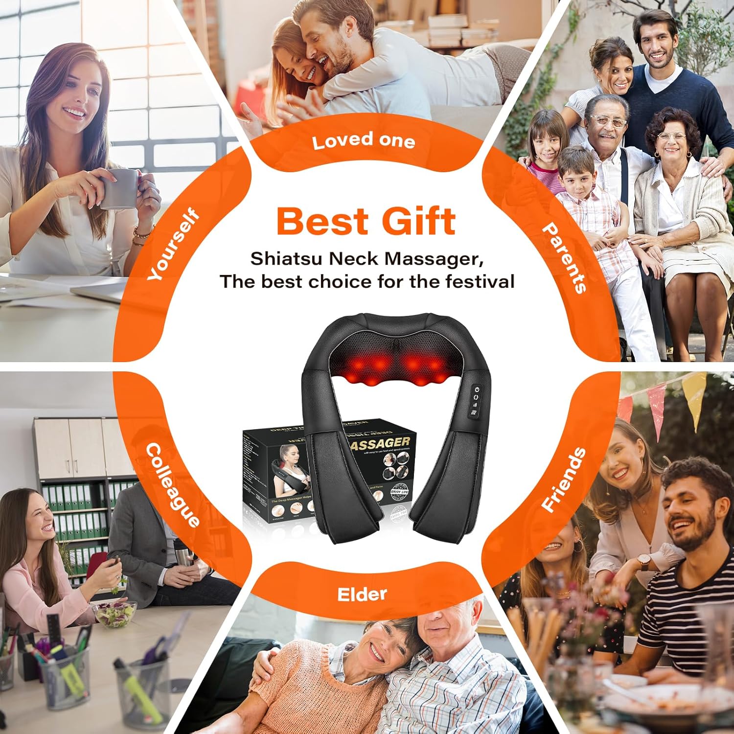Heated Neck Massager for Tension Relief
