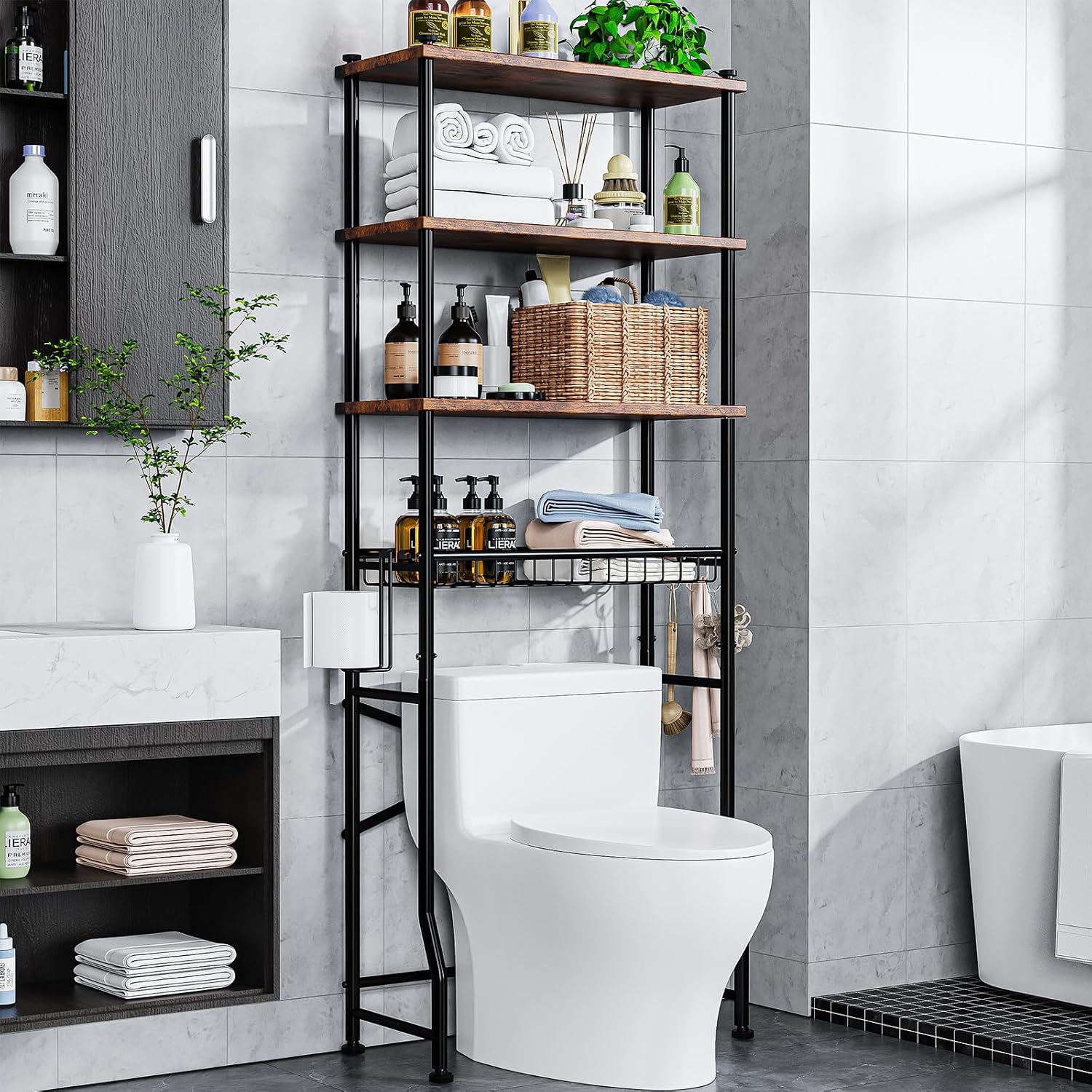 OverToilet Organizer 4-Tier