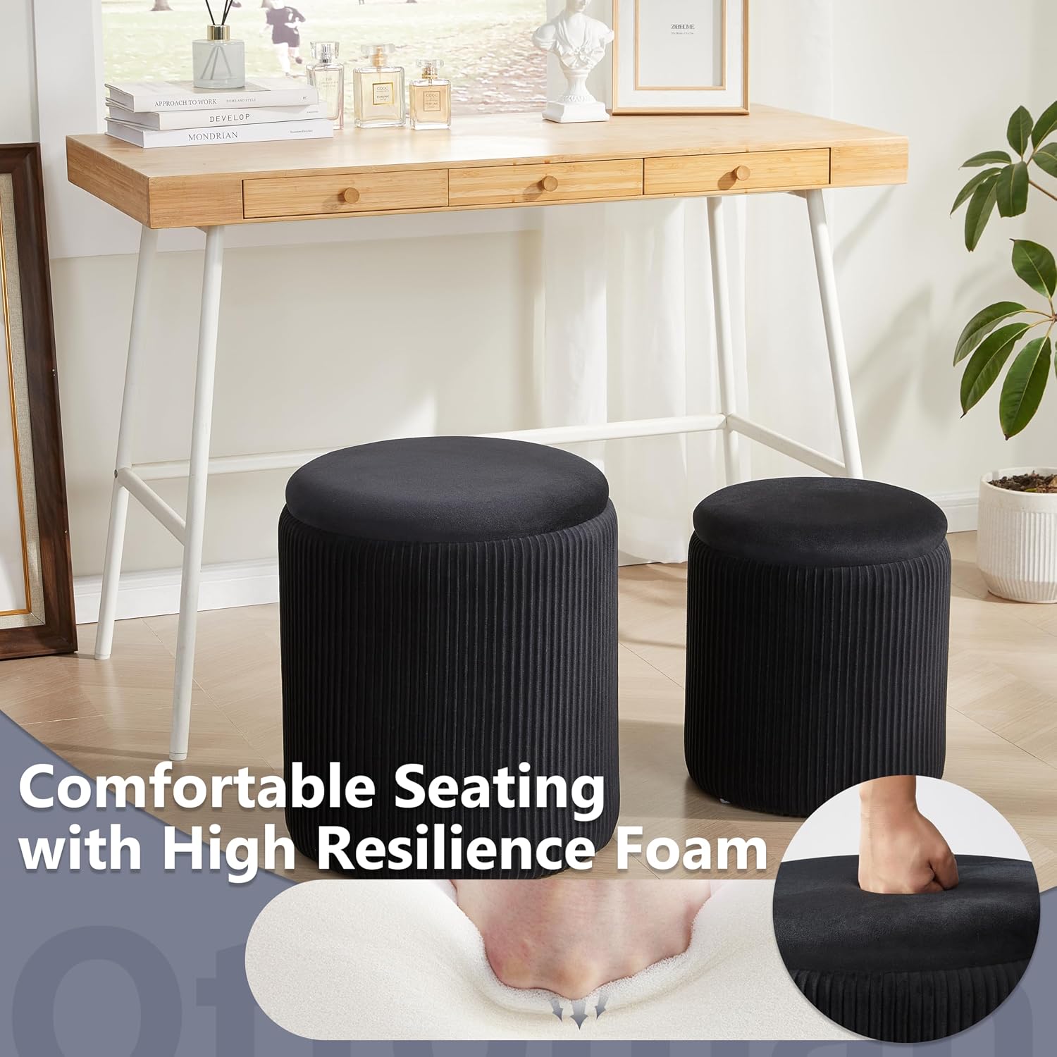Twin Storage Ottoman Set