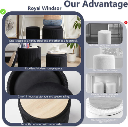 Twin Storage Ottoman Set