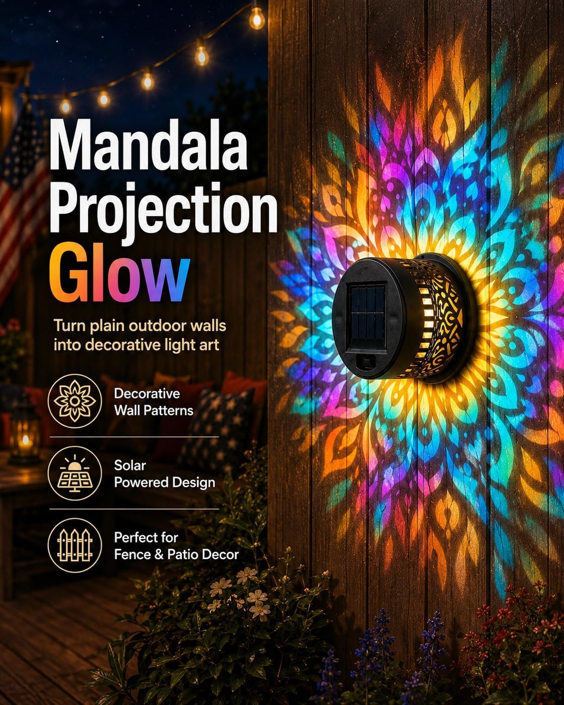 Solar Mandala Wall Light