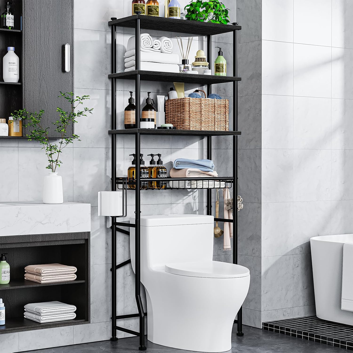 OverToilet Organizer 4-Tier