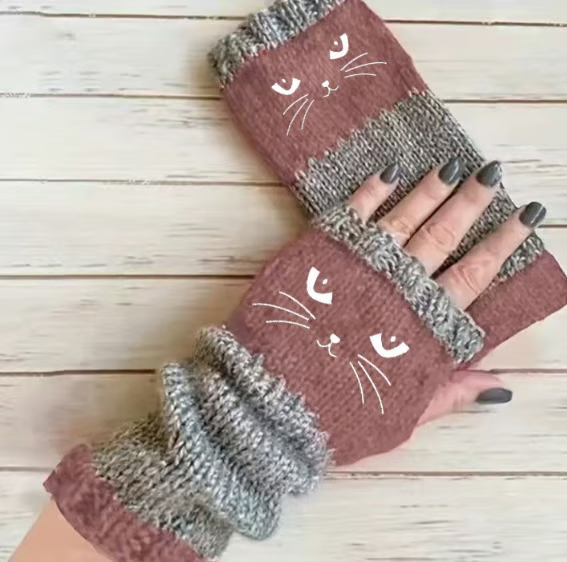 KittyKnit Fingerless Gloves