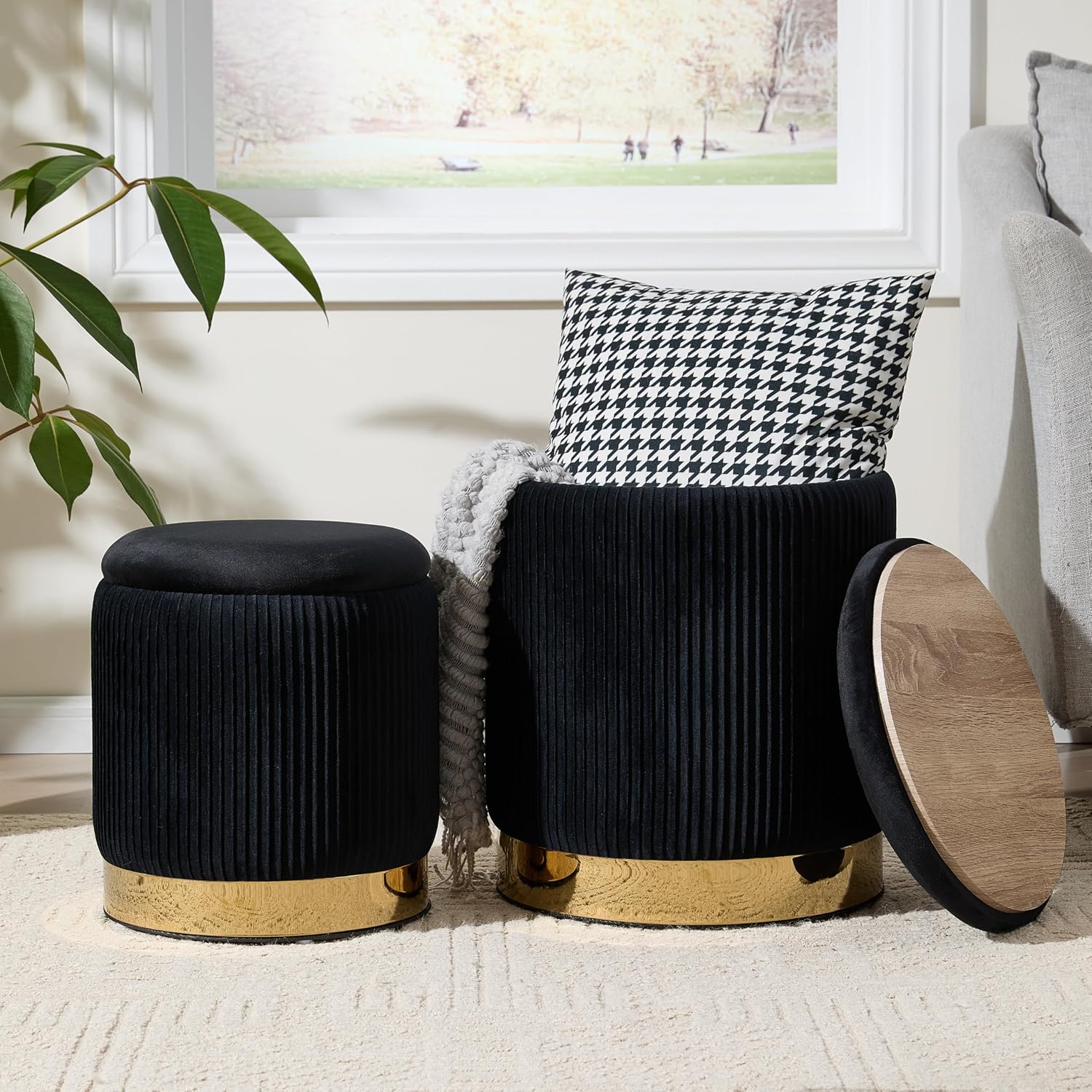 Twin Storage Ottoman Set