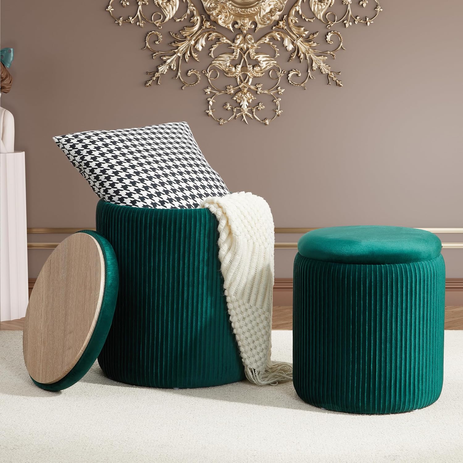 Twin Storage Ottoman Set