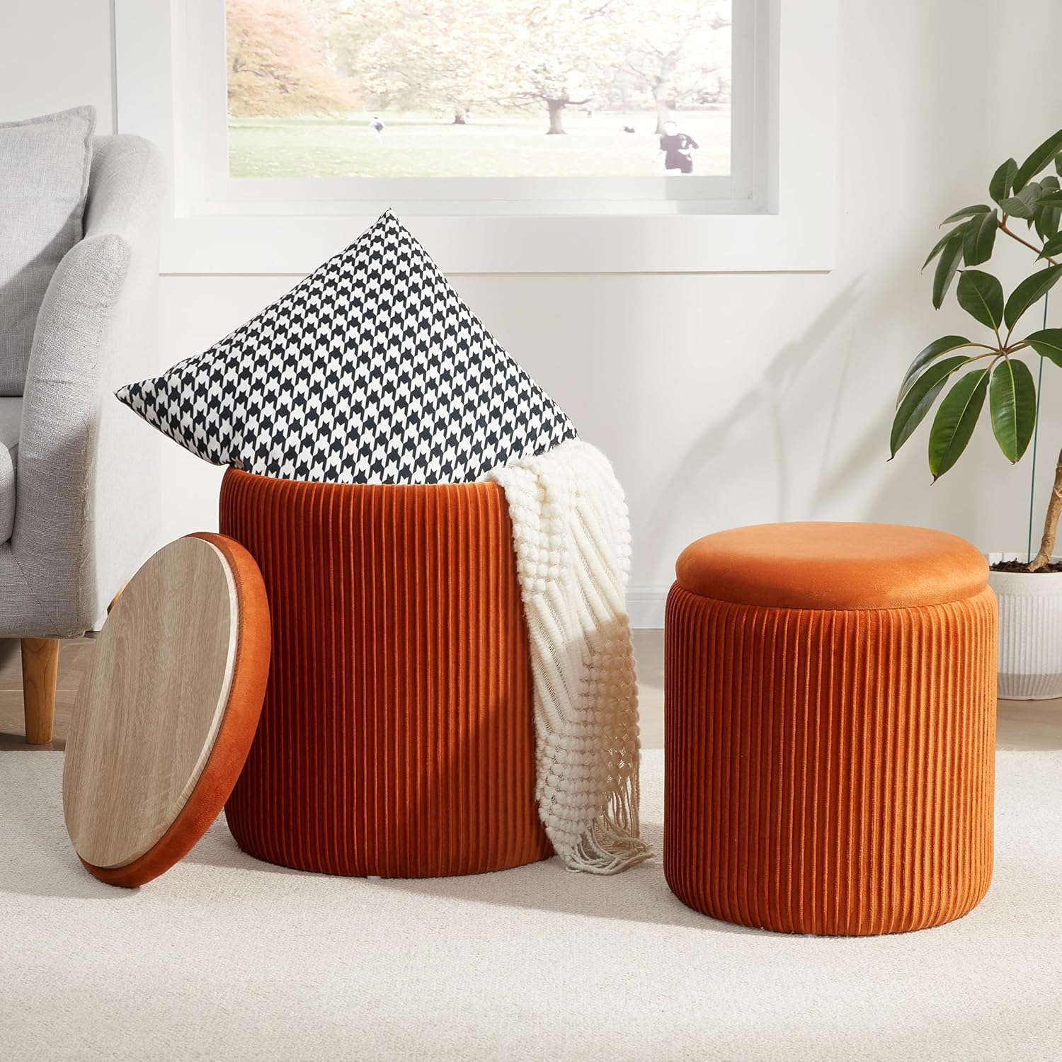 Twin Storage Ottoman Set