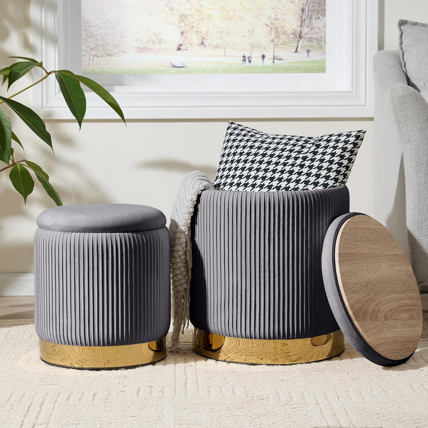 Twin Storage Ottoman Set