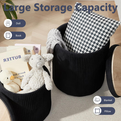 Twin Storage Ottoman Set