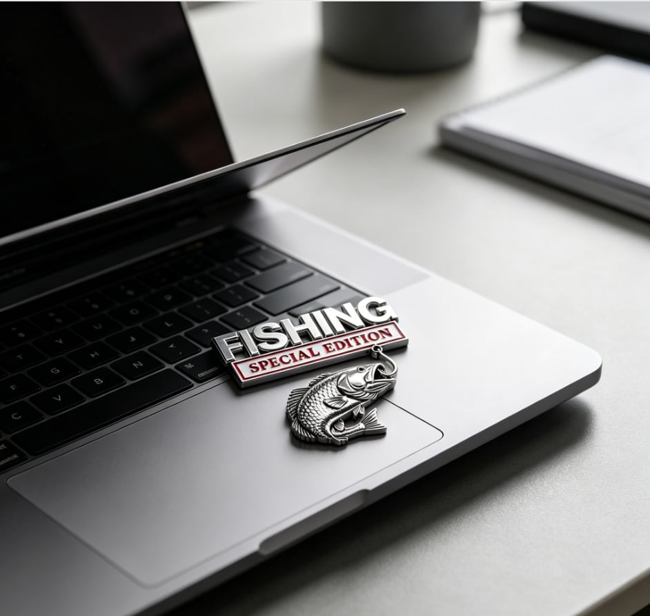 3D Metal Vehicle Fishing Badge