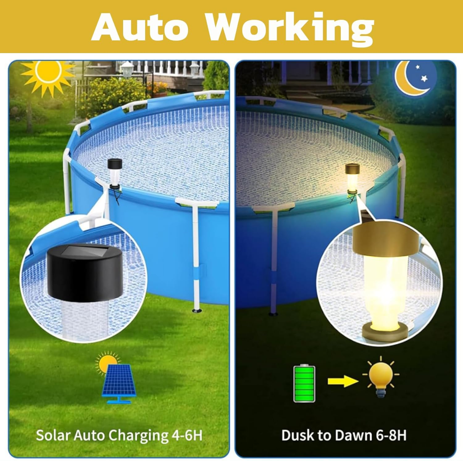 GlowPool Solar LED Lights