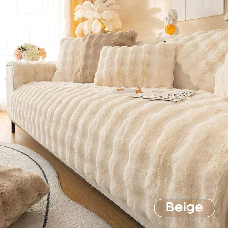 Plush Sofa Throw Cover