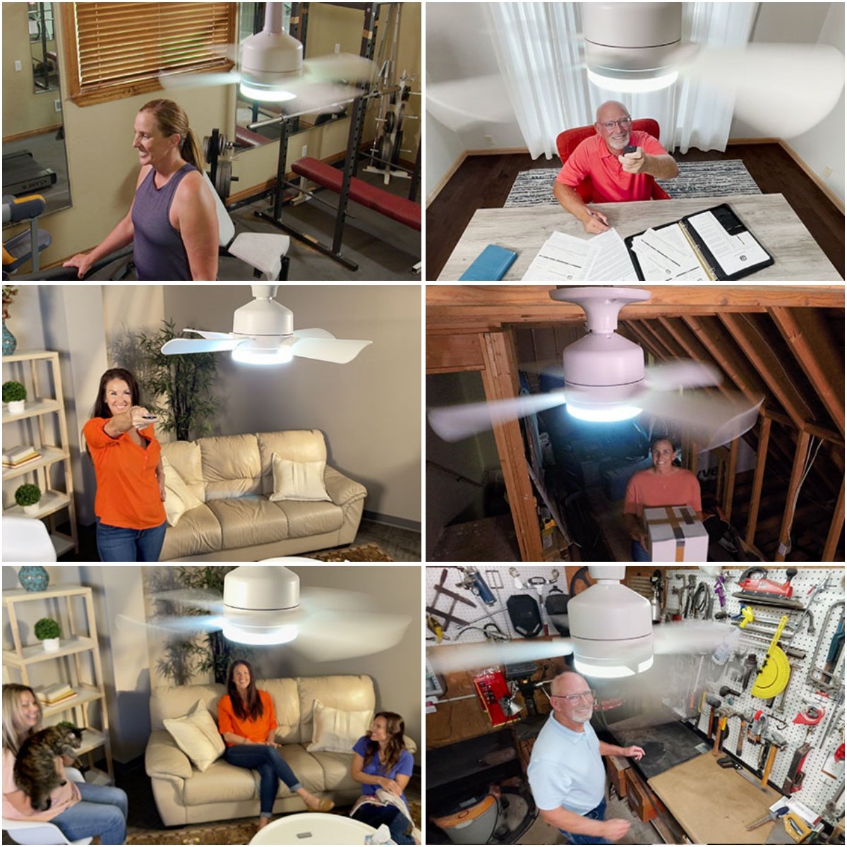 LED Ceiling Fan Light with Remote