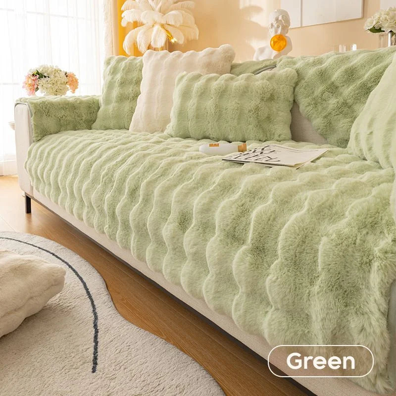 Plush Sofa Throw Cover