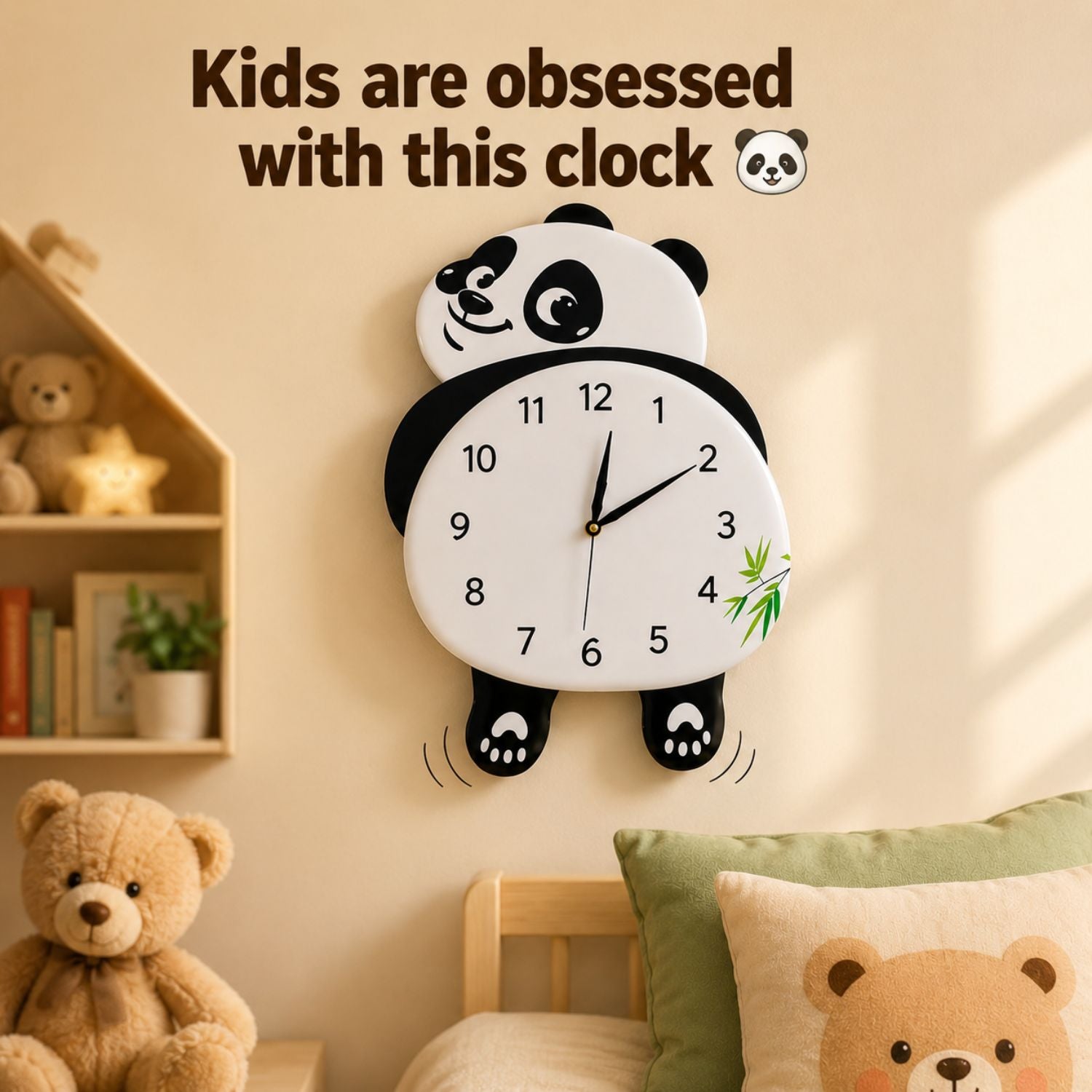 PandaTick™ – Moving Panda Wall Clock
