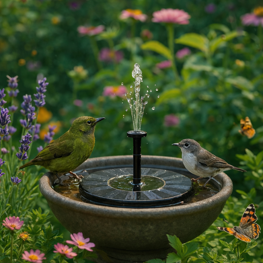 SunFlow Solar Garden Fountain