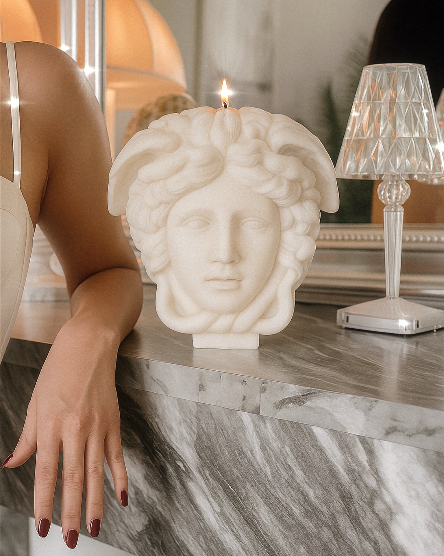 SerpentGaze Sculpture Candle