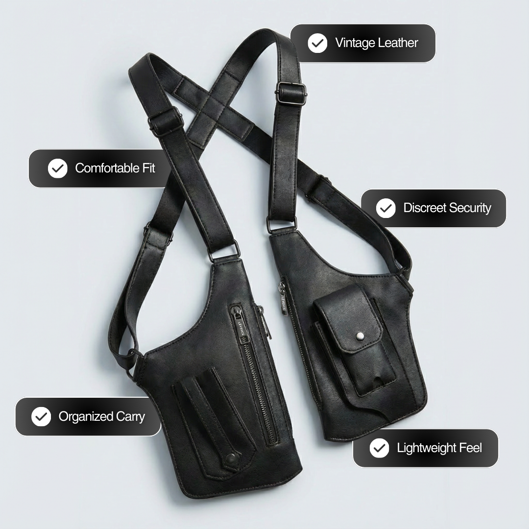 VaultCross Leather Shoulder Bag