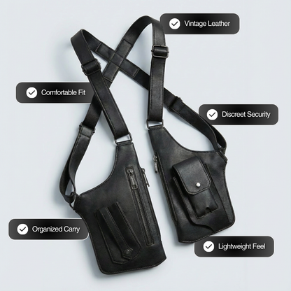 VaultCross Leather Shoulder Bag