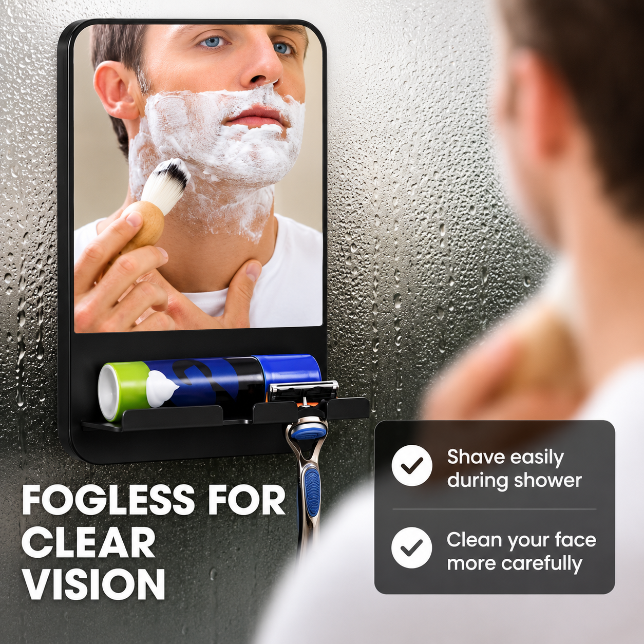Anti-Fog Shower Mirror