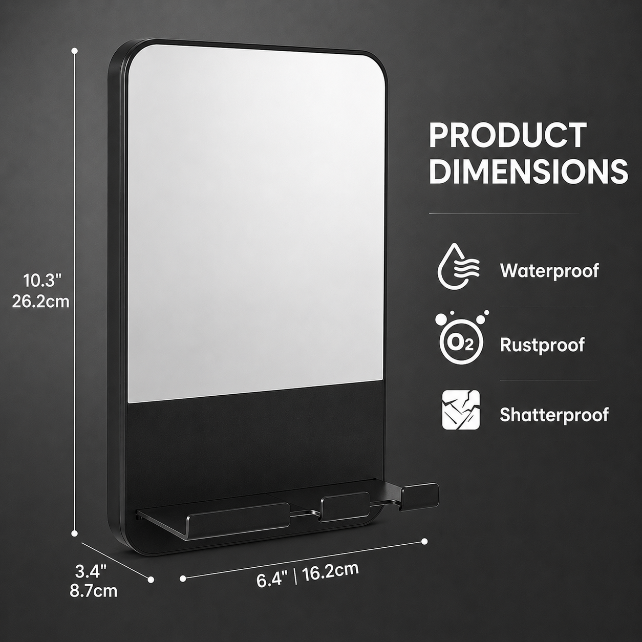 Anti-Fog Shower Mirror