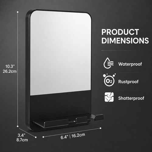 Anti-Fog Shower Mirror