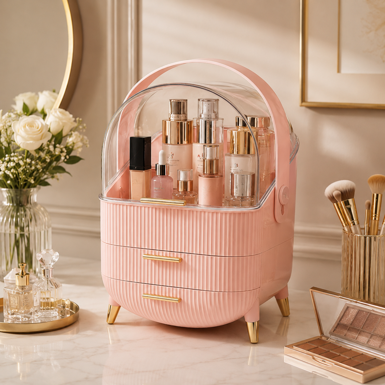 3-Layer Desktop Makeup Organizer