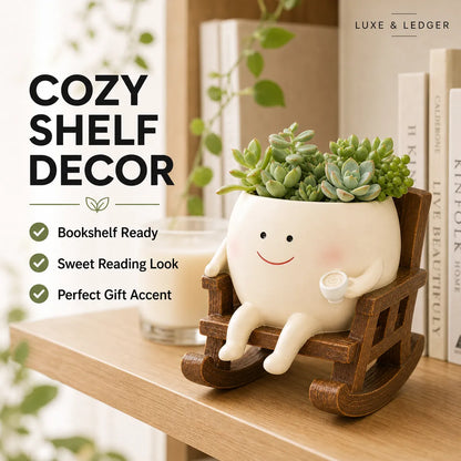 Charming Rocking Chair Planter