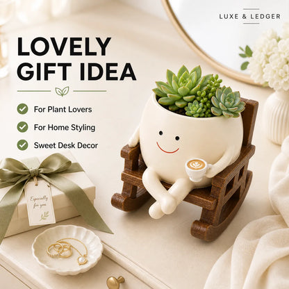 Charming Rocking Chair Planter