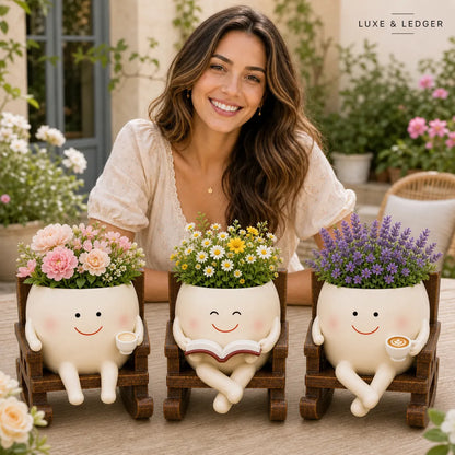 Charming Rocking Chair Planter