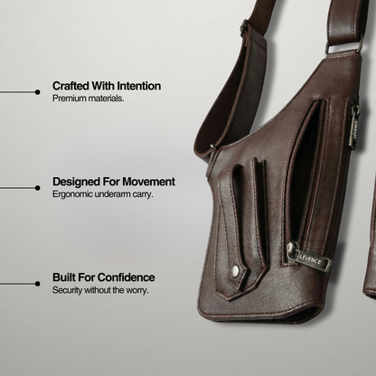 VaultCross Leather Shoulder Bag