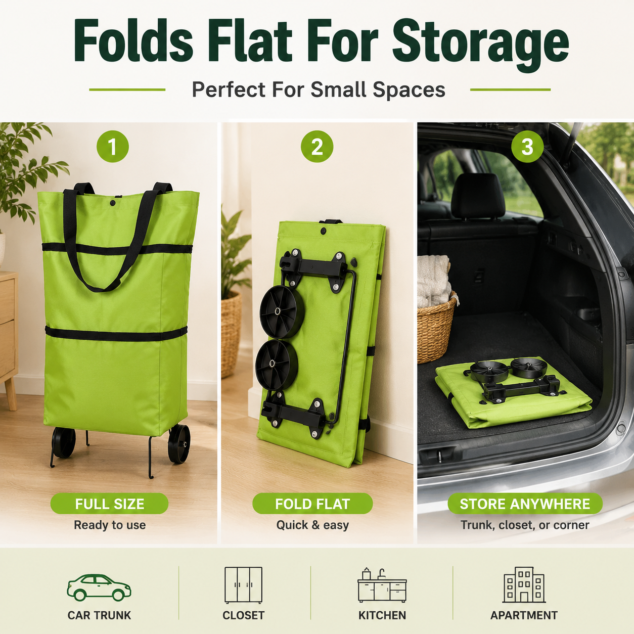 Foldable Shopping Trolley Bag