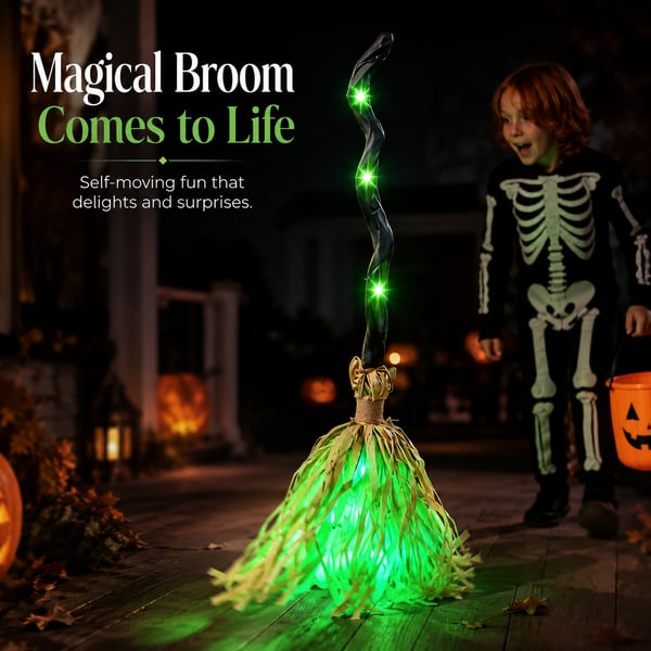 HauntGlide Auto Witch Broom
