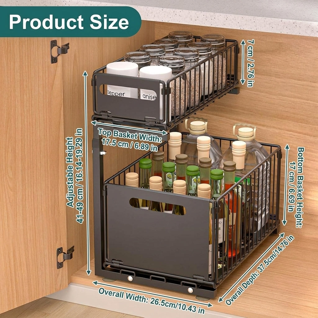 SlideEase 2-Tier Sink Organizer
