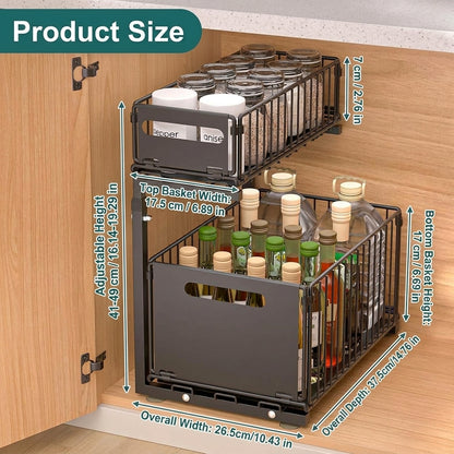 SlideEase 2-Tier Sink Organizer