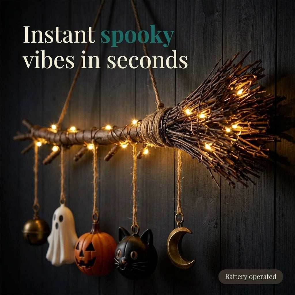 GlowWitch Light-Up Halloween Broom