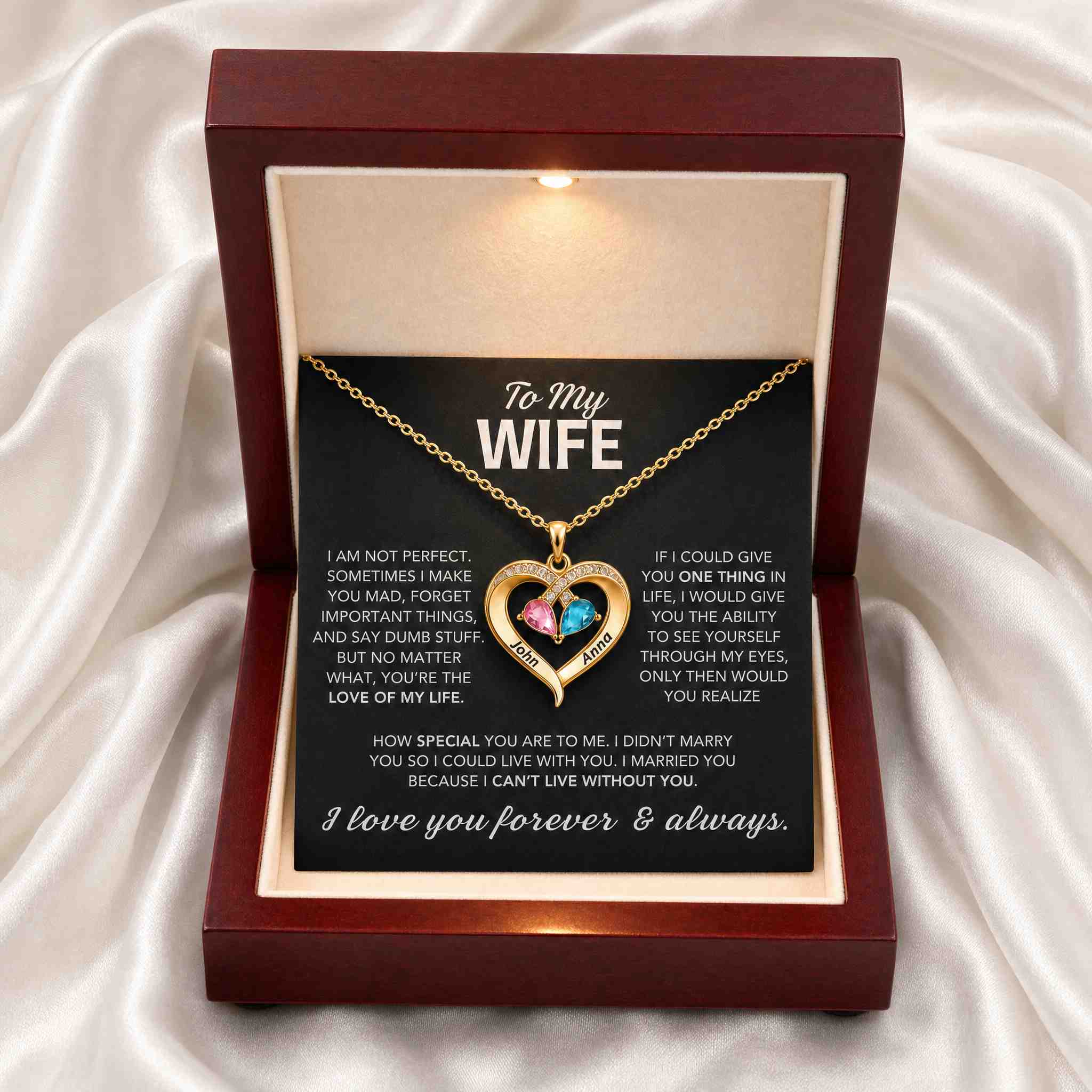 To My Wife – Heart Necklace