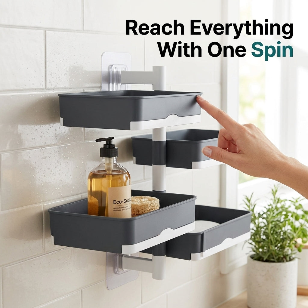 SpinShelf 360 No-Drill Rotating Shelf