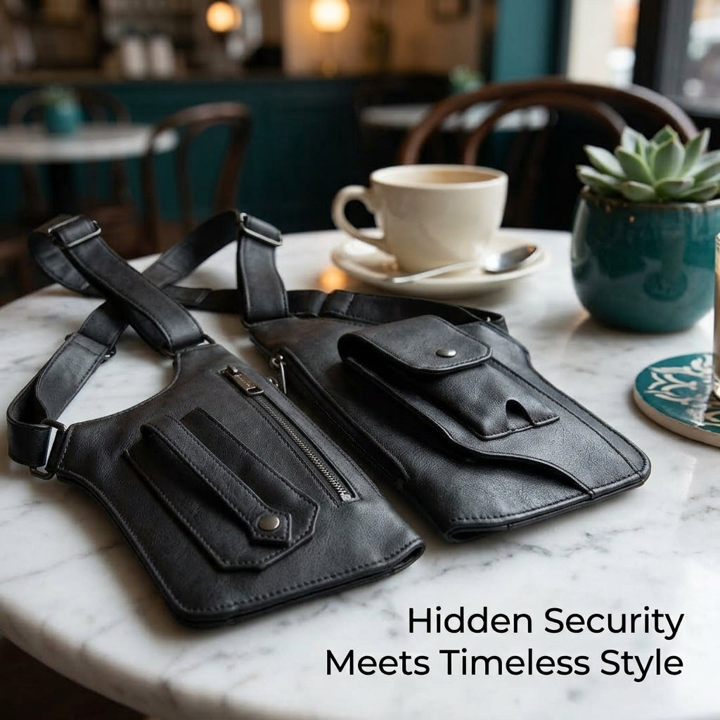 VaultCross Leather Shoulder Bag