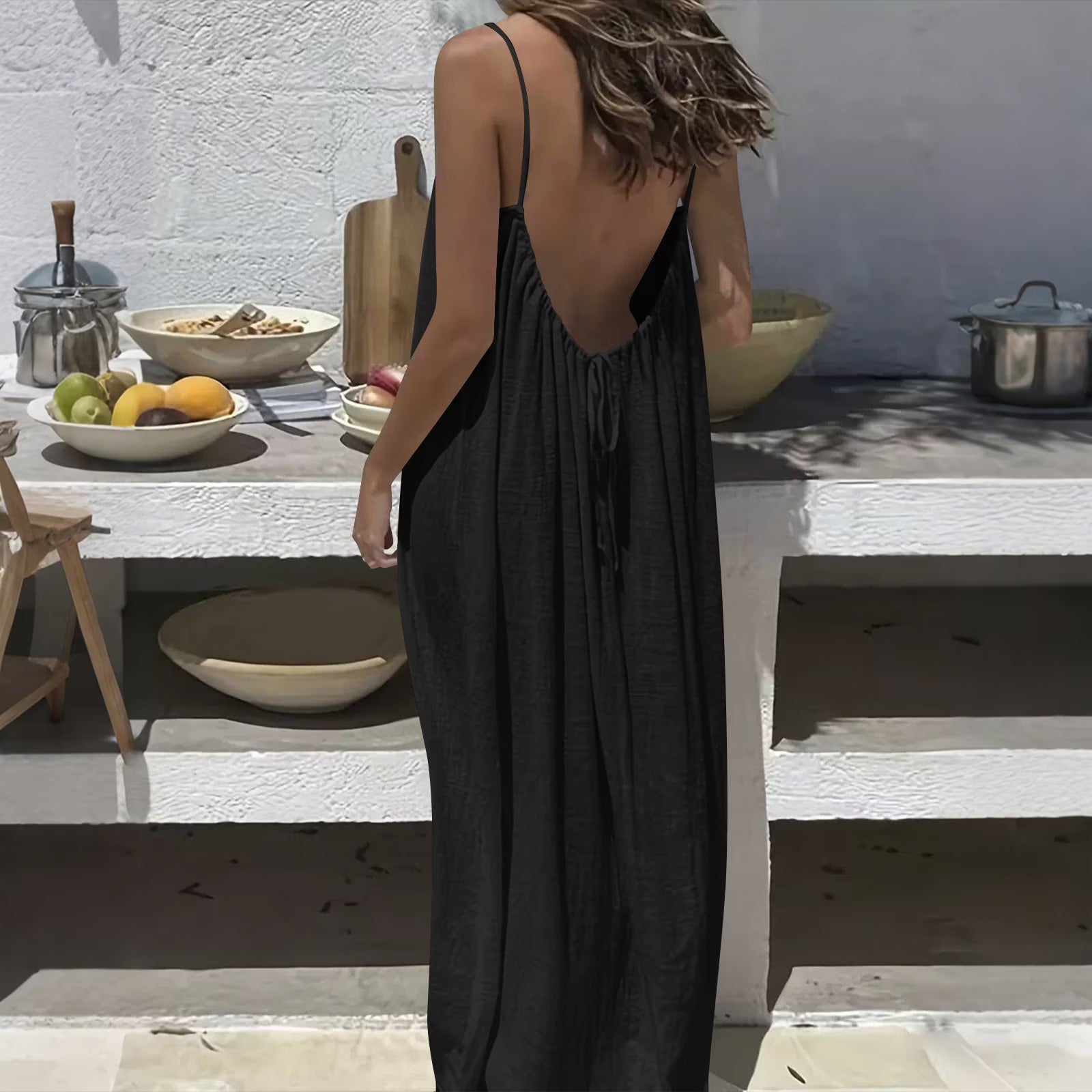 SoftMuse Backless Lounge Dress