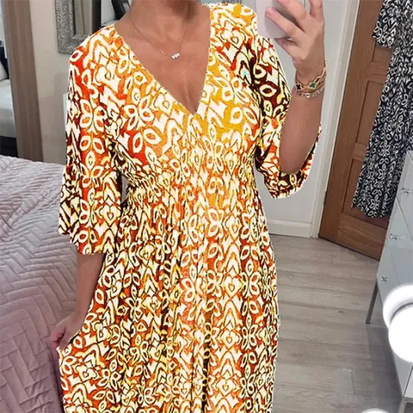 Elegant Vintage Floral Dress