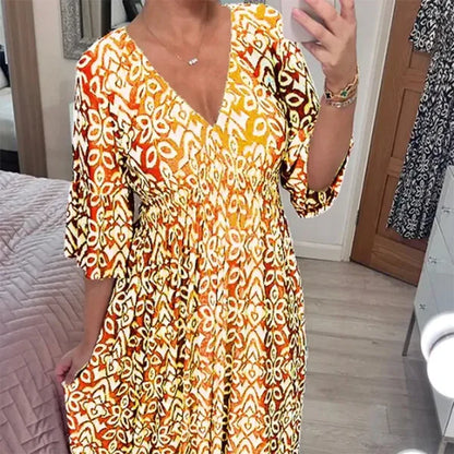 Elegant Vintage Floral Dress