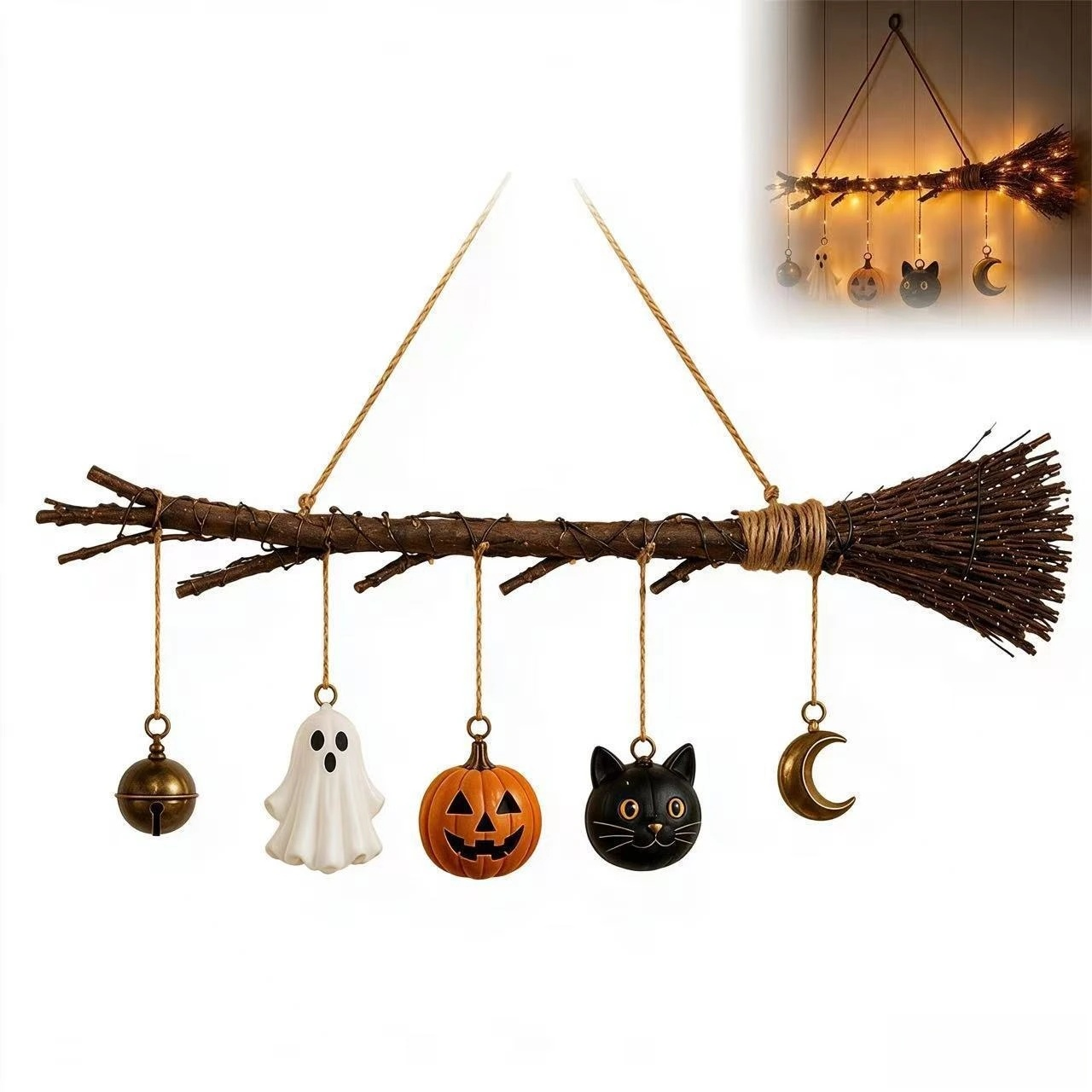 GlowWitch Light-Up Halloween Broom
