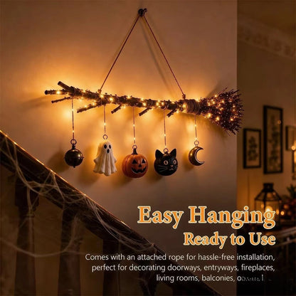 GlowWitch Light-Up Halloween Broom
