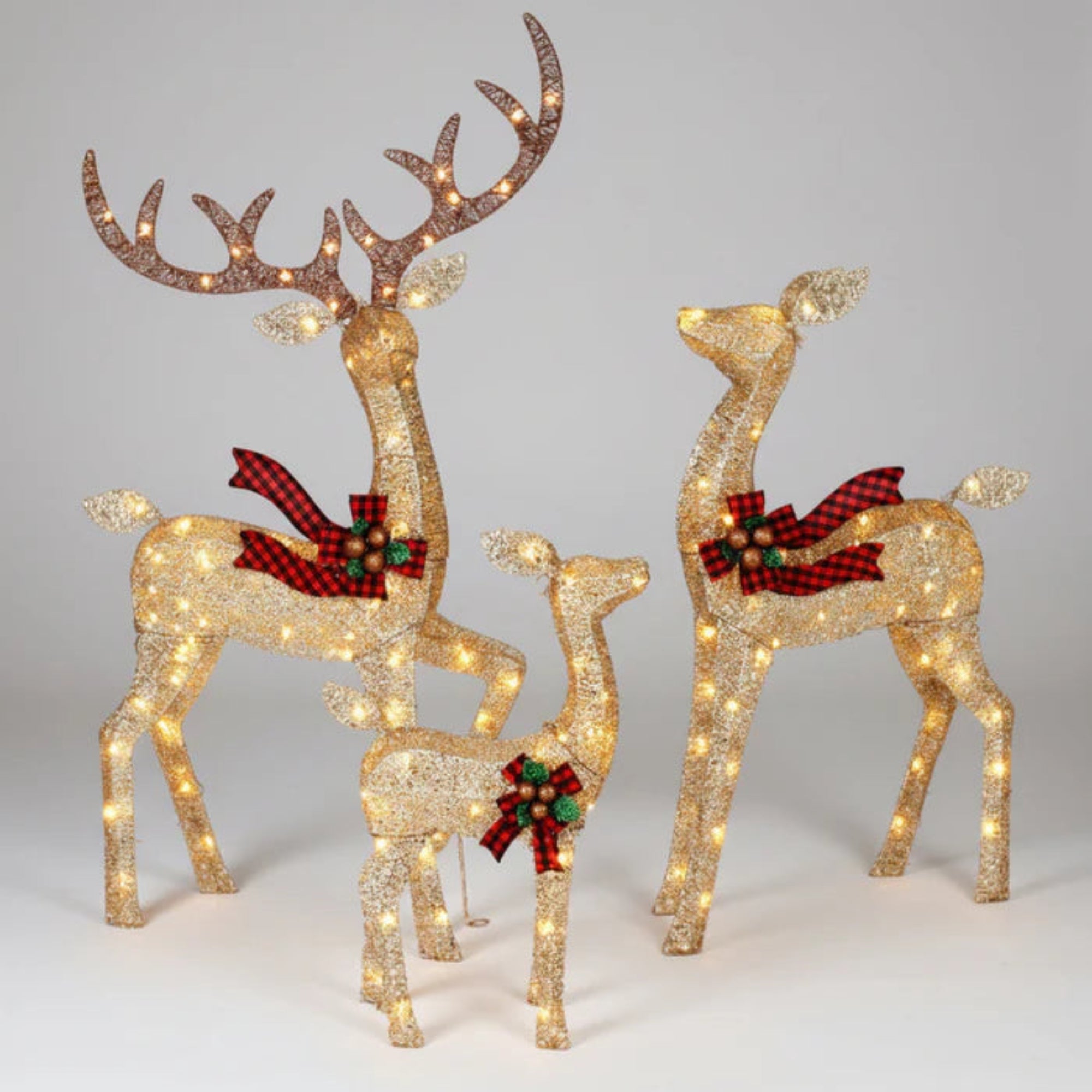 HolidayGlow Reindeer Family